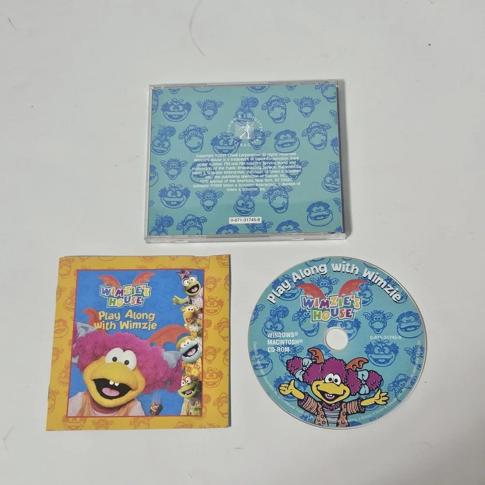 Wimzie's House Play Along‎ With Wimzie Kids Computer PC Game 1999 CD-ROM Vintage